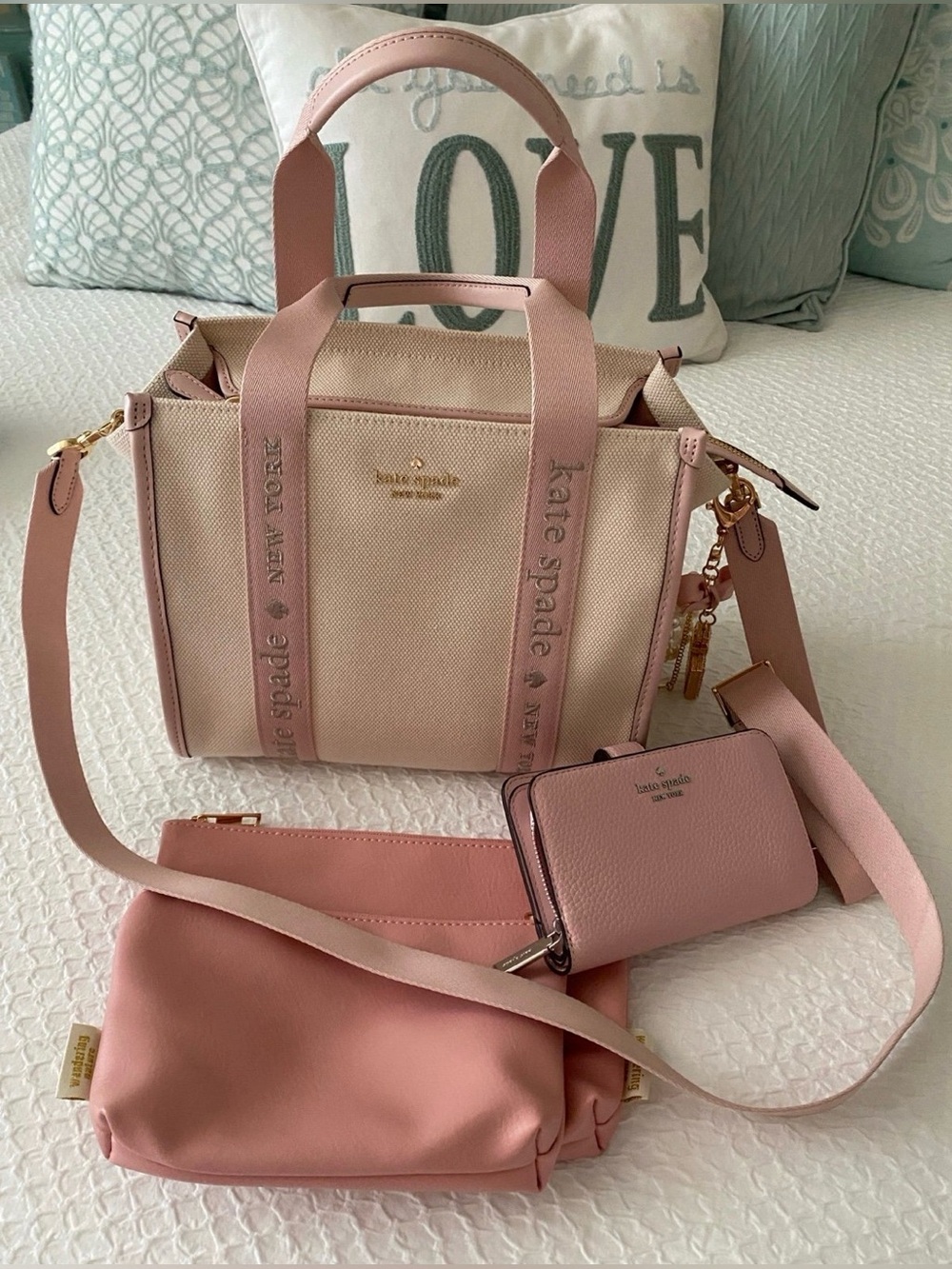 KATE SPADE Sachel Purse..Wallet..Charm & Bags